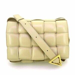 Bottega Veneta Padded Cassette Maxi Intrecciato Crossbody Bag Beige